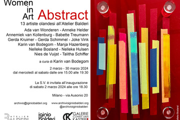 Women art abstract invitation